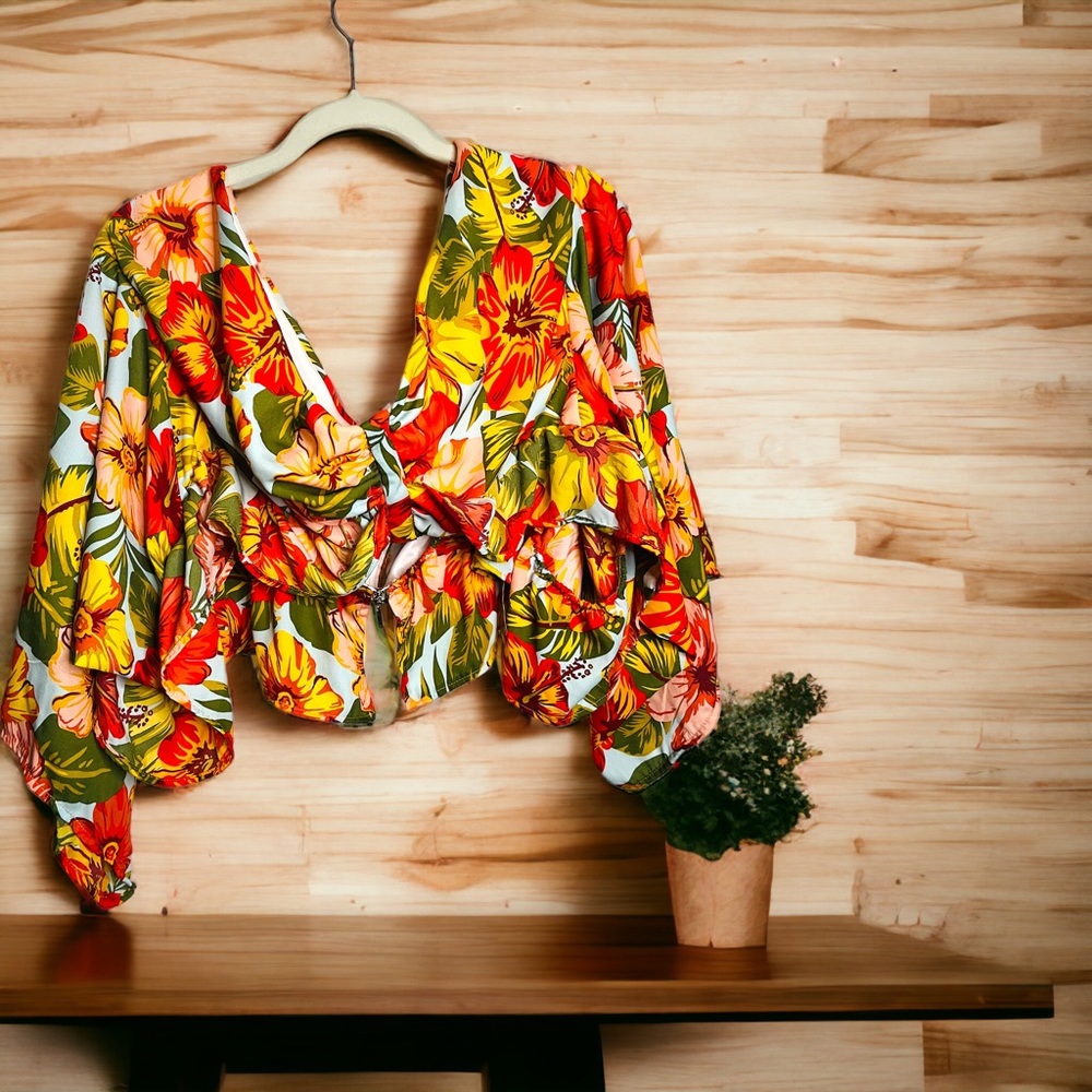 Crop fall blouse